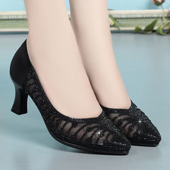 🎁Modne buty damskie 2026🔥【35-40】👠Nowe, modne, siateczkowe, oddychające wysokie obcasy