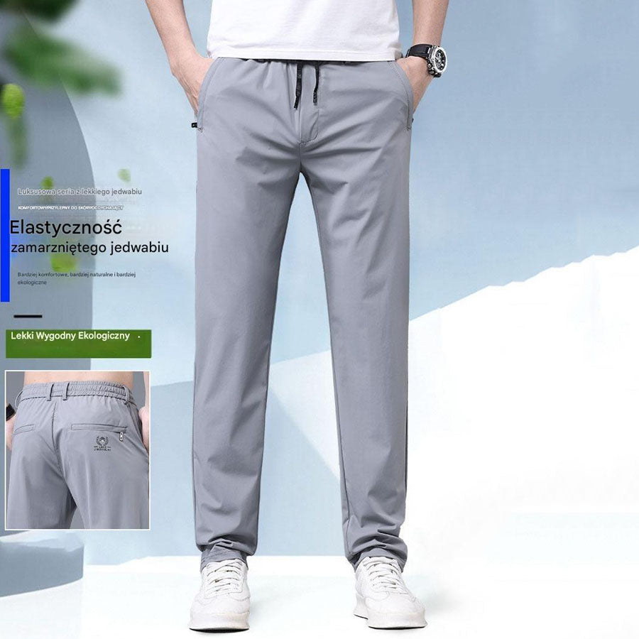 🔥【😍30% zniżki!】👖【40-115 kg】Nowe spodnie z elastycznego jedwabiu na wiosnę i lato