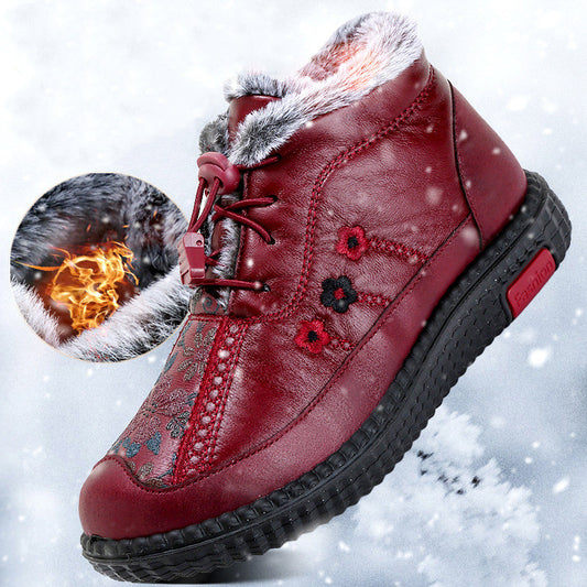 🔥🔥【Rozmiary 35-40】Ręcznie robione damskie botki, antypoślizgowe i ciepłe, utrzymujące ciepło stóp nawet w deszczową lub śnieżną pogodę.