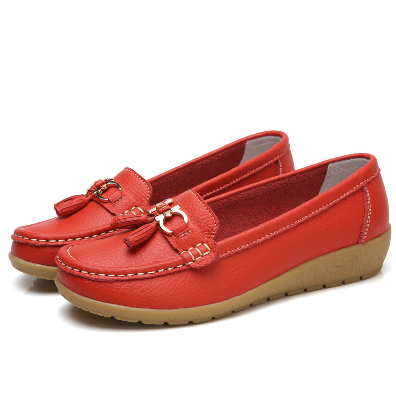 Wygodne buty damskie🔥【Rozmiary 35-44】Nowe, oddychające i wygodne damskie buty z miękkiej skóry z miękką podeszwą，wygodne i modne na co dzień