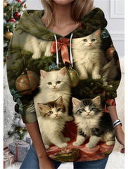 😍30% zniżki!【S-3XL】🐱Bluza damska z nadrukiem 3D Cat Animal dla kobiet