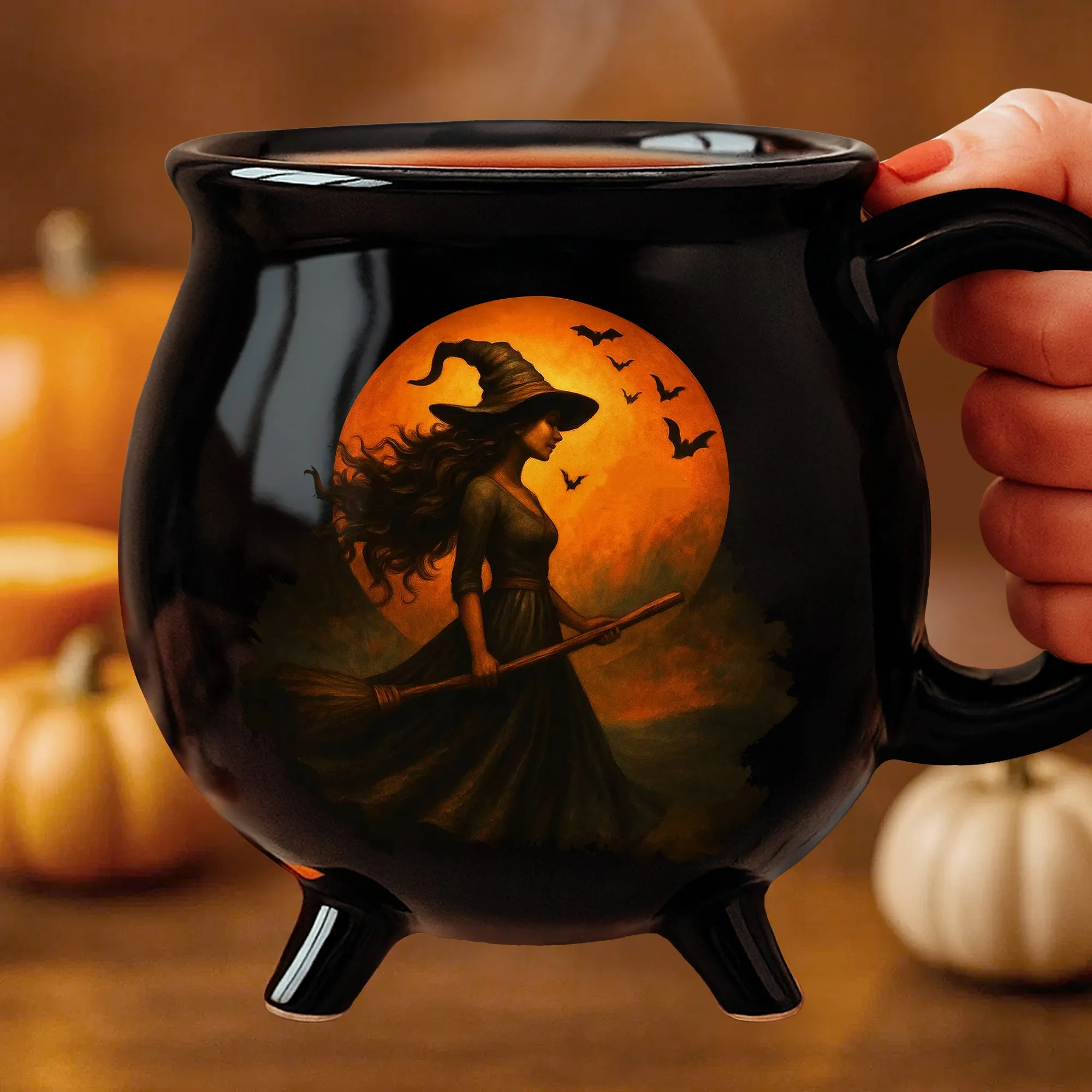 🧙‍♀️🎃🔥😍30% zniżki!🔥Kreatywny i wyjątkowy kubek z kamieniami szlachetnymi w kształcie kotła czarownicy