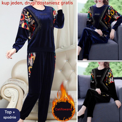 50%OFF！【Top + spodnie】--1 zestaw 119 zł.， Dwuczęściowy modny strój sportowy dla kobiet