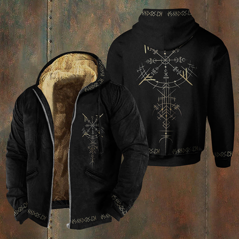 🧥✨【S-5XL】🔥⛄Nowa męska bluza z kapturem i zamkiem błyskawicznym w stylu retro, druk cyfrowy 3D