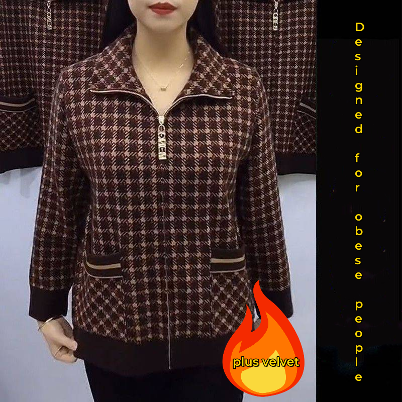 【M-5XL】To nowy, gruby aksamitny płaszcz na jesień/zimę 2026, odpowiedni dla matek w średnim i starszym wieku.