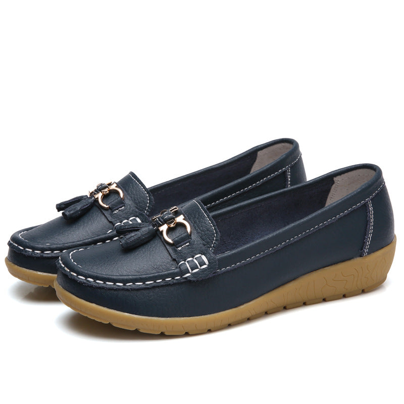 Wygodne buty damskie🔥【Rozmiary 35-44】Nowe, oddychające i wygodne damskie buty z miękkiej skóry z miękką podeszwą，wygodne i modne na co dzień