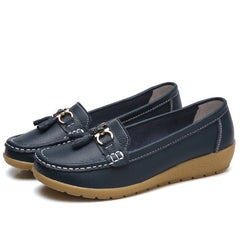 Wygodne buty damskie🔥【Rozmiary 35-44】Nowe, oddychające i wygodne damskie buty z miękkiej skóry z miękką podeszwą，wygodne i modne na co dzień