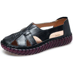 🔥【Super niska cena】💞【Rozmiary 35-40】Nowe sandały damskie z 2026 r., okrągły nosek, skóra naturalna, niski obcas.