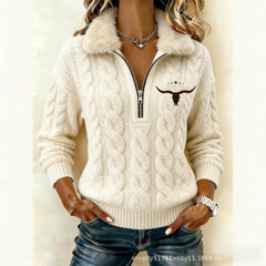 🔥【S-3XL】🔥 Stylowa damska dzianina z długim rękawem i swobodnym krojem