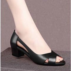 Sandały damskie 👠 [Rozmiary 35-40] Nowe, oryginalne skórzane sandały, niski obcas, wygodne, stylowe i eleganckie