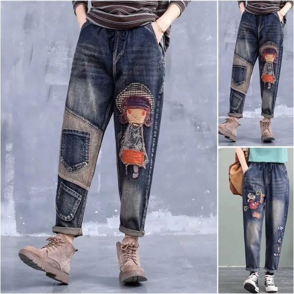 😍30% zniżki!🔥【S-5XL】Modne damskie jeansy z elastyczną talią, modne i wygodne, dostępne w wielu rozmiarach