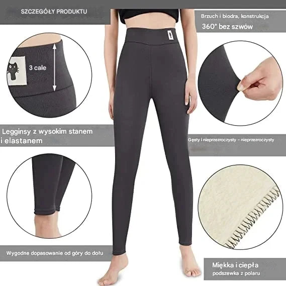 💥 Kup jeden, drugi gratis! 🔥 [S-5XL] Legginsy ocieplane z wełny, wysoki stan, duży rozmiar, wysoka elastyczność – niezbędne na jesień/zimę 2026!