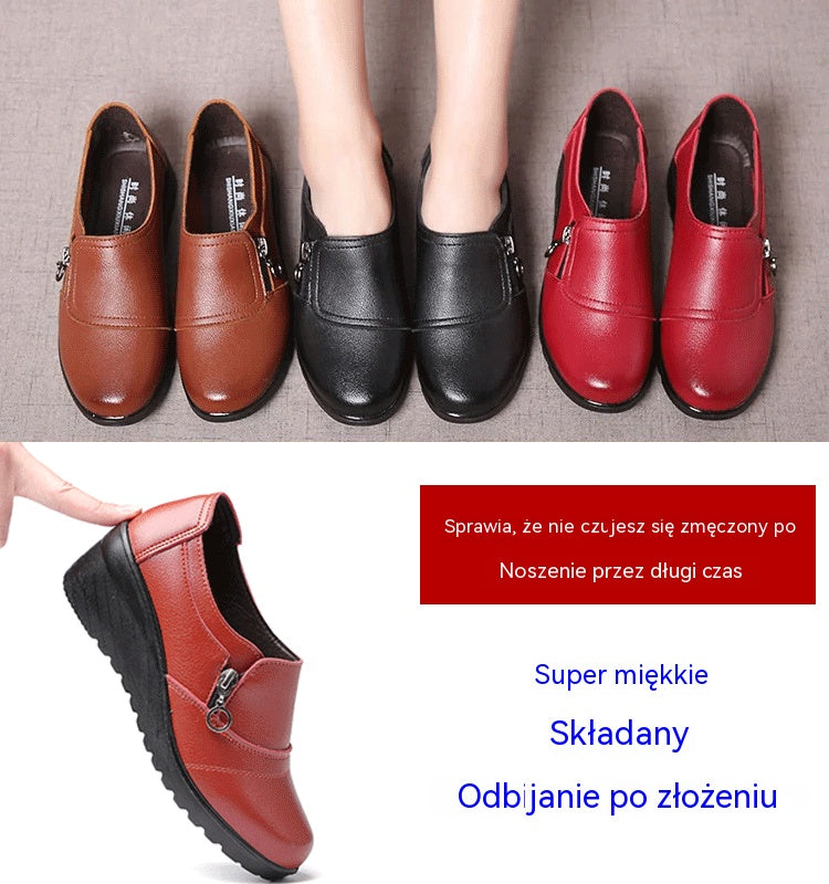 ✨🥿【35-41】Ultra-komfortowe skórzane buty, miękkie podeszwy, antypoślizgowe i odporne na zużycie, długie noszenie bez zmęczenia, zapewnienie jakości