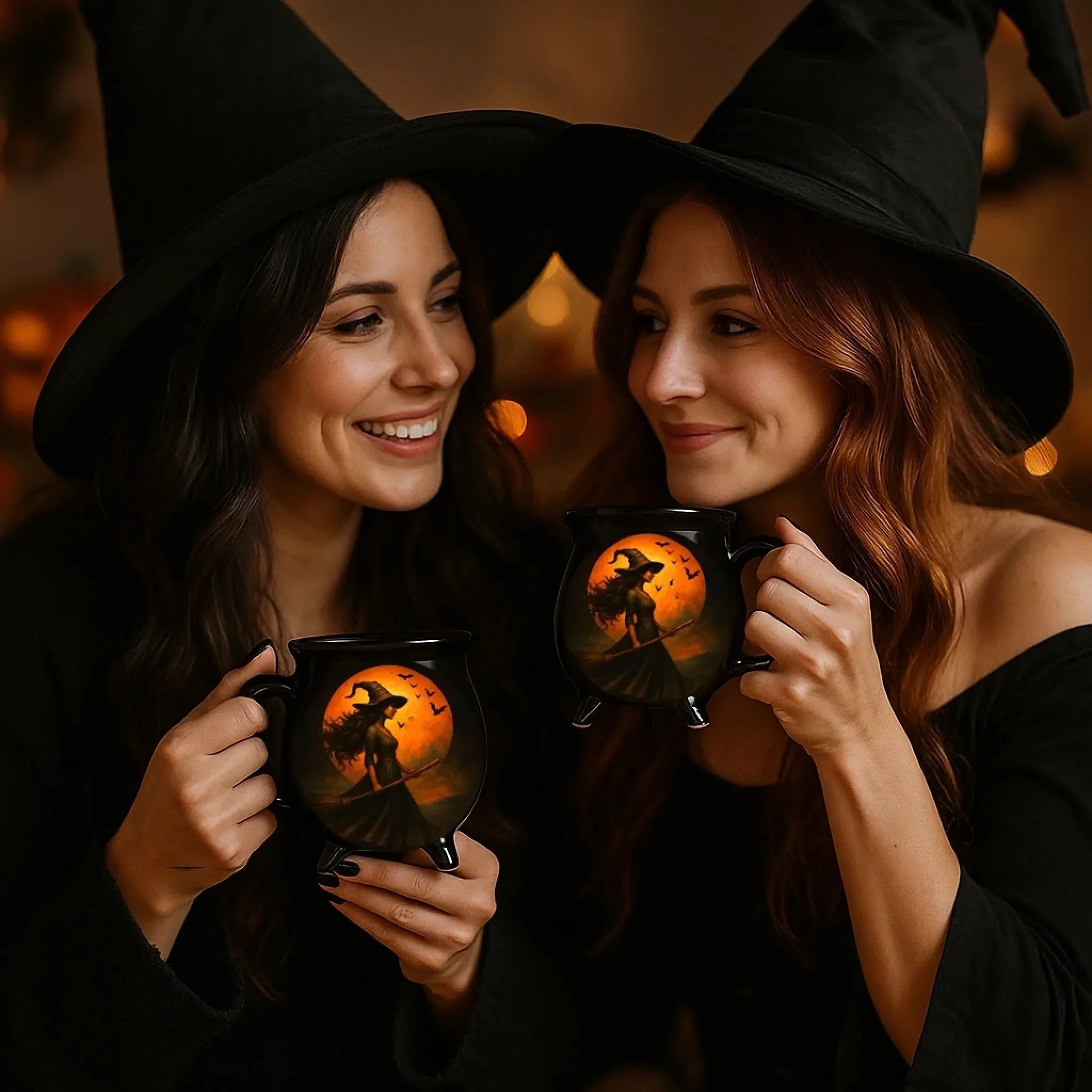 🧙‍♀️🎃🔥😍30% zniżki!🔥Kreatywny i wyjątkowy kubek z kamieniami szlachetnymi w kształcie kotła czarownicy