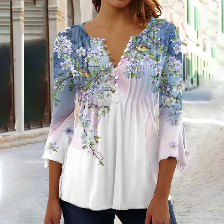 🔥👍【Oferta ograniczona czasowo】【S-5XL】✨Wiosenna, nowa, modna damska koszulka z dekoltem w serek na rok 2026