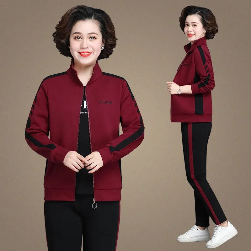 🔥【M-5XL】【Top + Spodnie】😍 Nowy modny jesienny zestaw sportowy do noszenia na co dzień