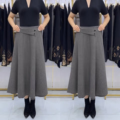 【1 sztuka za 99 zł】👗🎀【S-4XL】Spódnica midi z wełny na jesień/zimę