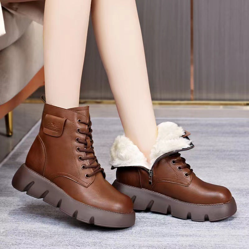 💥Najlepiej sprzedające się buty damskie💥⛄️👢【35-40】Nowe zimowe buty z grubą podeszwą oraz aksamitne, ciepłe śniegowce z miękką podeszwą, wodoodporne i antypoślizgowe