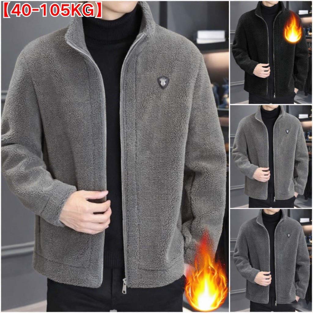 🔥🔥😍30% zniżki!🔥【M-4XL】🐏Nowa zimowa kurtka z jagnięcej skóry męska Gruby, ciepły, swobodny płaszcz męski