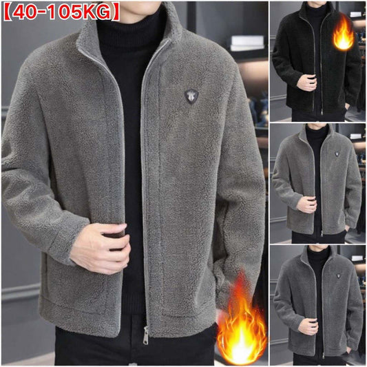 🔥🔥😍30% zniżki!🔥【M-4XL】🐏Nowa zimowa kurtka z jagnięcej skóry męska Gruby, ciepły, swobodny płaszcz męski