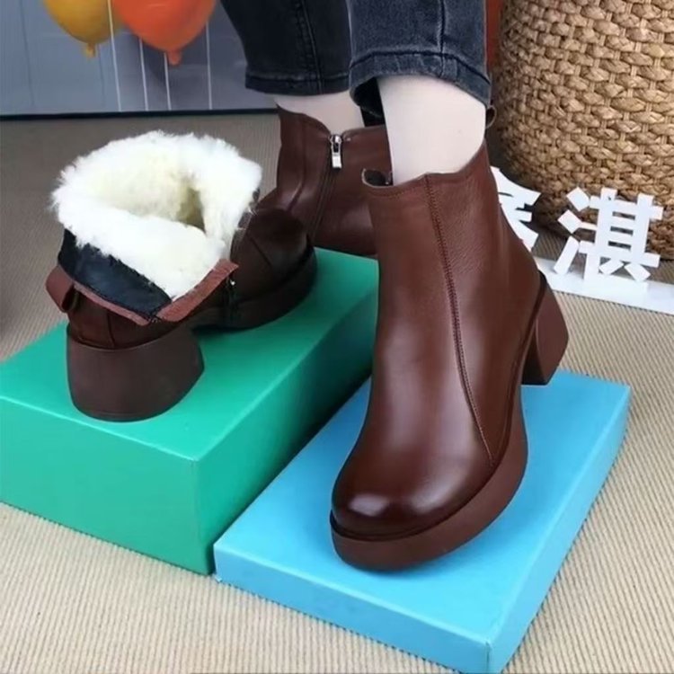 🌈30% ZNIŻKI🌺Oferta ograniczona czasowo [Rozmiary: 35-40] Zimowe buty Martin New Retro na rok 2025, gruba podeszwa, miękka wodoodporna skóra, podszewka z polaru dla dodatkowego ciepła