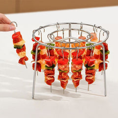 😍30% zniżki!【Grill + 24 szaszłyki】Wyjmowany ruszt do grilla, okrągły wiszący ruszt do grilla ze stali nierdzewnej