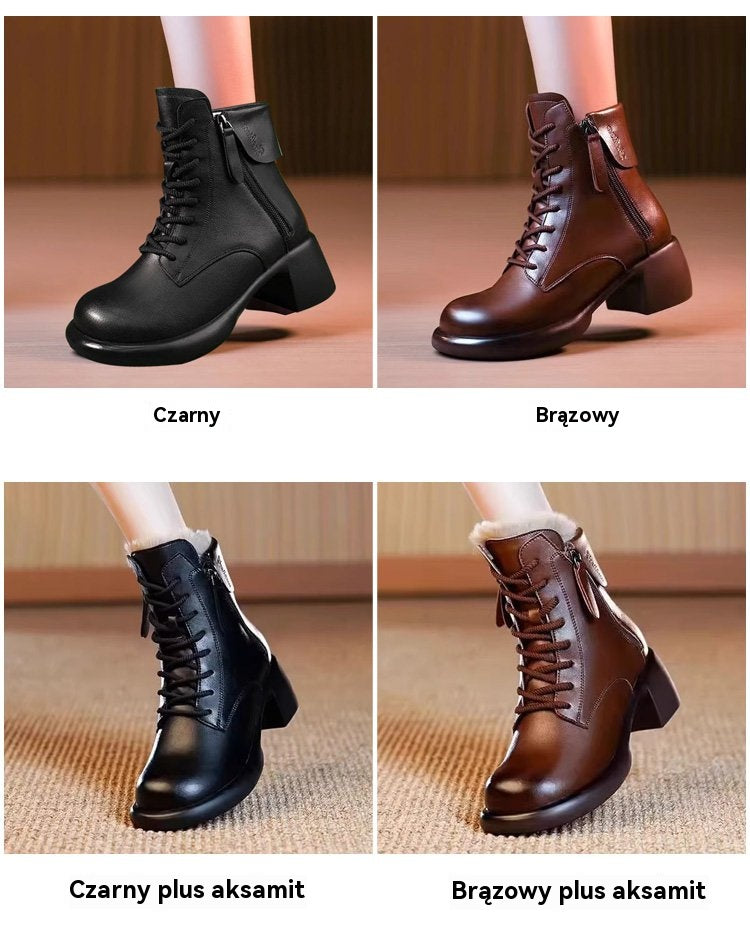 🔥【35-40】2026 nowe buty Martin na jesień i zimę w stylu retro na grubym obcasie dla kobiet