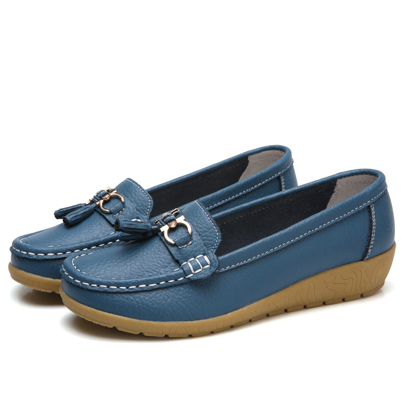 Wygodne buty damskie🔥【Rozmiary 35-44】Nowe, oddychające i wygodne damskie buty z miękkiej skóry z miękką podeszwą，wygodne i modne na co dzień