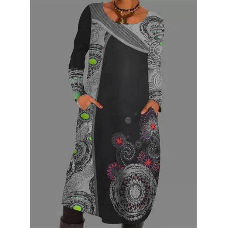 ✨🔥 😍30% zniżki!【S-5XL】Nowa sukienka na jesień i zimę z nadrukiem 3D · Wygodna, ciepła i odpowiednia na co dzień