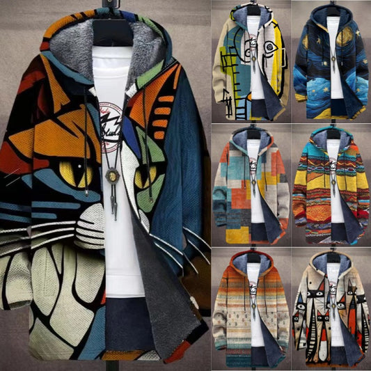 【S-4XL】Męska, swobodna, ciepła kurtka jesienno-zimowa wykonana z grubej wełny i aksamitu, odpowiednia na większe rozmiary 4170793