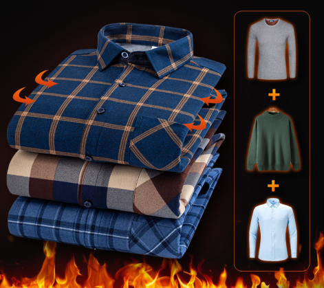 🔥👔【L-5XL】Nowa jesienno-zimowa męska dwustronna aksamitna koszula termiczna jest modna i uniwersalna