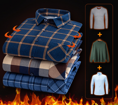 🔥👔【L-5XL】Nowa jesienno-zimowa męska dwustronna aksamitna koszula termiczna jest modna i uniwersalna