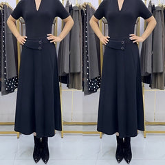 【1 sztuka za 99 zł】👗🎀【S-4XL】Spódnica midi z wełny na jesień/zimę