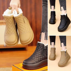 【36-40】2026nowe ciepłe, miękkie skórzane, wodoodporne, jesienno-zimowe buty śnieżne