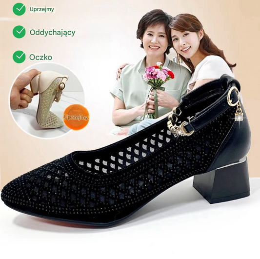 ✨✨【50% zniżki 🔥】【35-40】Sandały damskie na wysokim obcasie z kryształkami