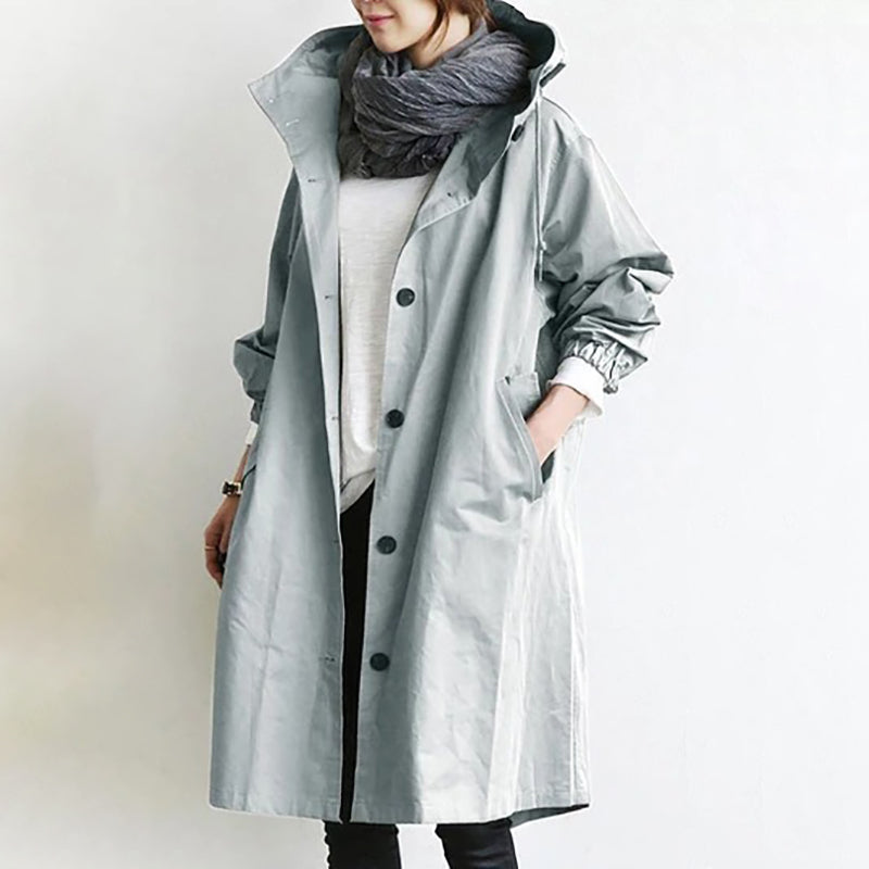 🥼【S-5XL】Nowa jesienna, długa, plus-size, swobodna wiatrówka damska, codzienna moda