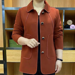 😍30% zniżki!🔥【M-4XL】2026 Nowy modny płaszcz z klapami w jednolitym kolorze