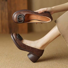 👠【Ograniczona czasowo zniżka 50%】【Rozmiary 35-40】2026 Nowe wygodne buty ze skóry naturalnej👠Obcas retro 5 cm🌟Eleganckie i uniwersalne