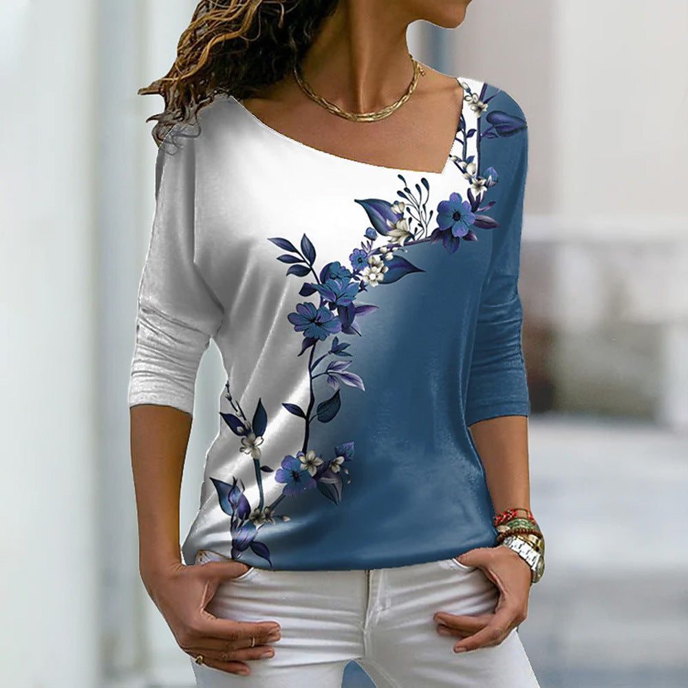 😍30% zniżki!【S-2XL】Nowa damska koszulka z nadrukiem na wiosnę, wykonana z bawełny, wygodna i przewiewna, odpowiednia do noszenia ze spódnicami lub spodniami.