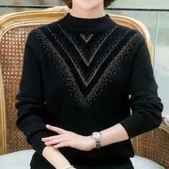 🔥😍30% zniżki!【M-4XL】Zimowy nowy sweter dzianinowy z polaru, gruby, ciepły kaszmir