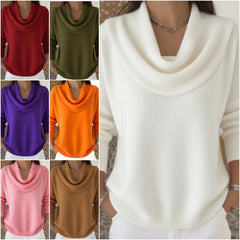 🔥【S-3XL】Nowy sweter z długim rękawem w jednolitym kolorze na jesień/zimę_4187568