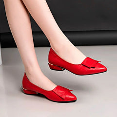 🔥🔥【Nowe modne buty damskie na rok 2026】🥿💥【Rozmiary 35-40】Nowe płaskie buty z miękkiej skóry, antypoślizgowe, wygodne i oddychające, modne i uniwersalne.