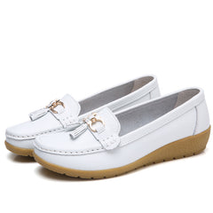 Wygodne buty damskie🔥【Rozmiary 35-44】Nowe, oddychające i wygodne damskie buty z miękkiej skóry z miękką podeszwą，wygodne i modne na co dzień