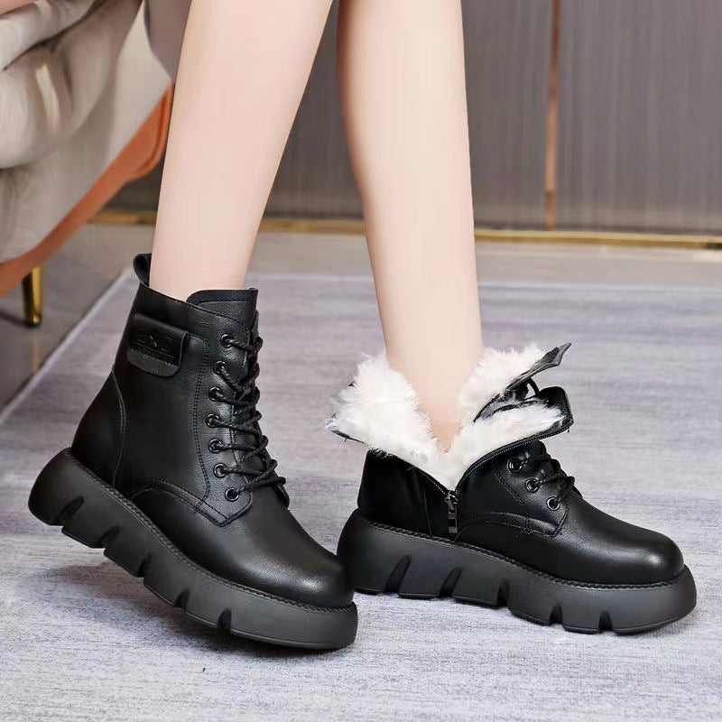 💥Najlepiej sprzedające się buty damskie💥⛄️👢【35-40】Nowe zimowe buty z grubą podeszwą oraz aksamitne, ciepłe śniegowce z miękką podeszwą, wodoodporne i antypoślizgowe