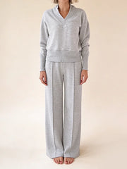 🥰【M-5XL】Komplet garniturowy damski 2026 | Dwuczęściowy komplet z dzianiny z długim rękawem✨