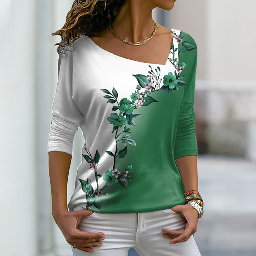 😍30% zniżki!【S-2XL】Nowa damska koszulka z nadrukiem na wiosnę, wykonana z bawełny, wygodna i przewiewna, odpowiednia do noszenia ze spódnicami lub spodniami.