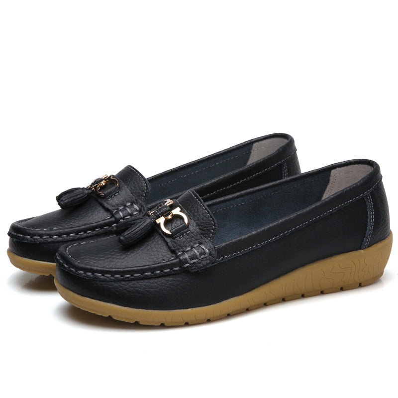 Wygodne buty damskie🔥【Rozmiary 35-44】Nowe, oddychające i wygodne damskie buty z miękkiej skóry z miękką podeszwą，wygodne i modne na co dzień