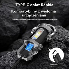 【Kup 1, odbierz 1 za darmo】🔥Wspaniała oferta🔥Mini latarka wodoodporna ultrajasna 1200 lm z kluczykiem