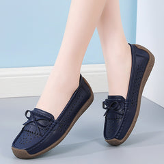 👡Nowy model 2026🌼【rozmiary 35–44】Letnie damskie buty skórzane z ażurowym wzorem i frędzlami, przewiewne i wygodne