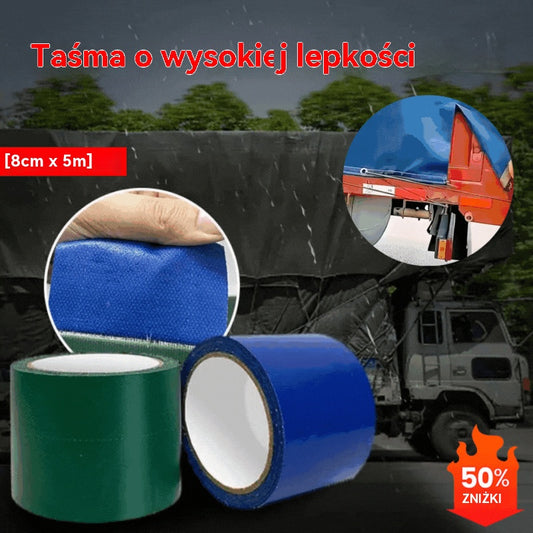 🔥Taśma plandekowa o wysokiej lepkości【8 cm x 5 m】💥Oferta ograniczona czasowo